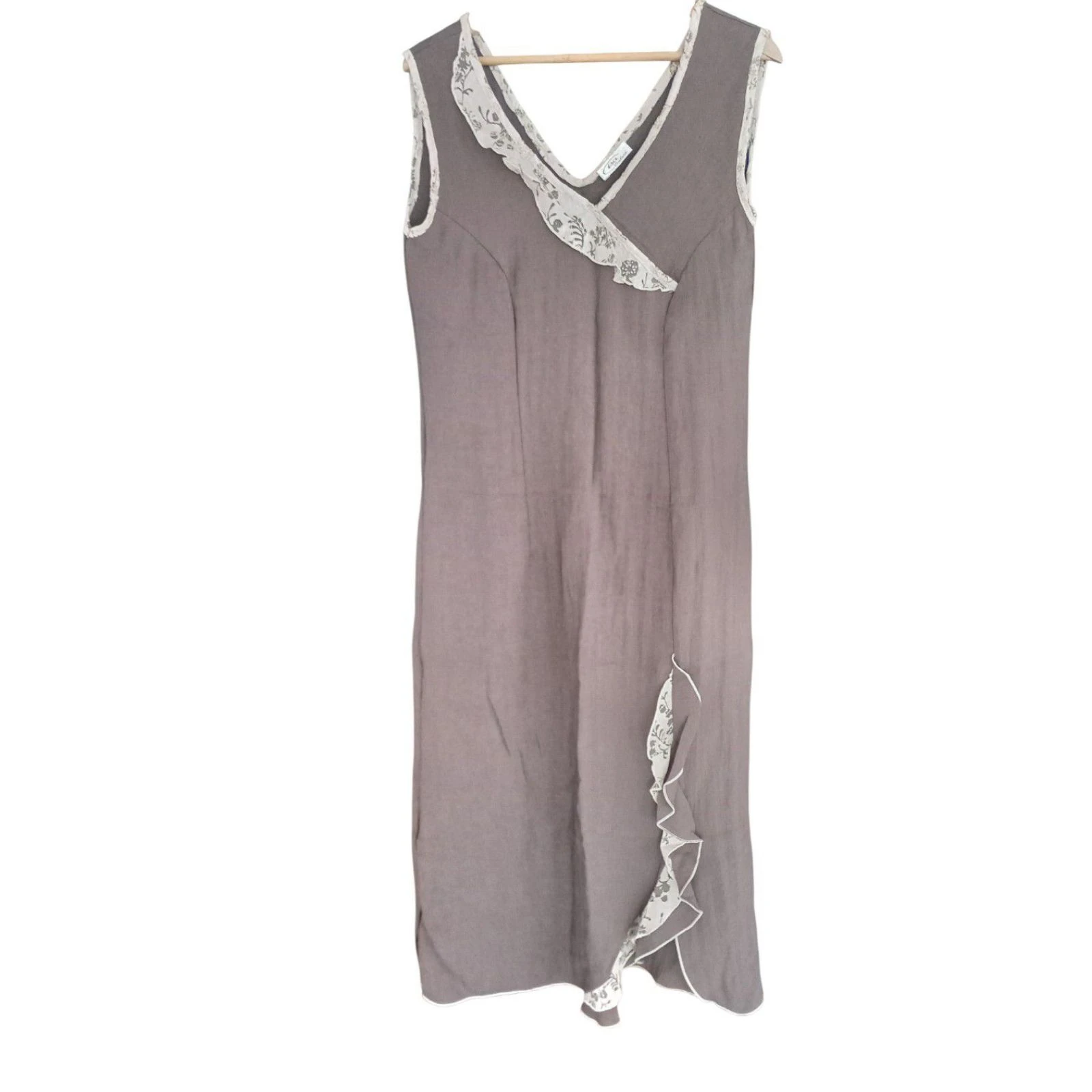 Taupe jurk maat 36 in zeer goede staat – photo 2